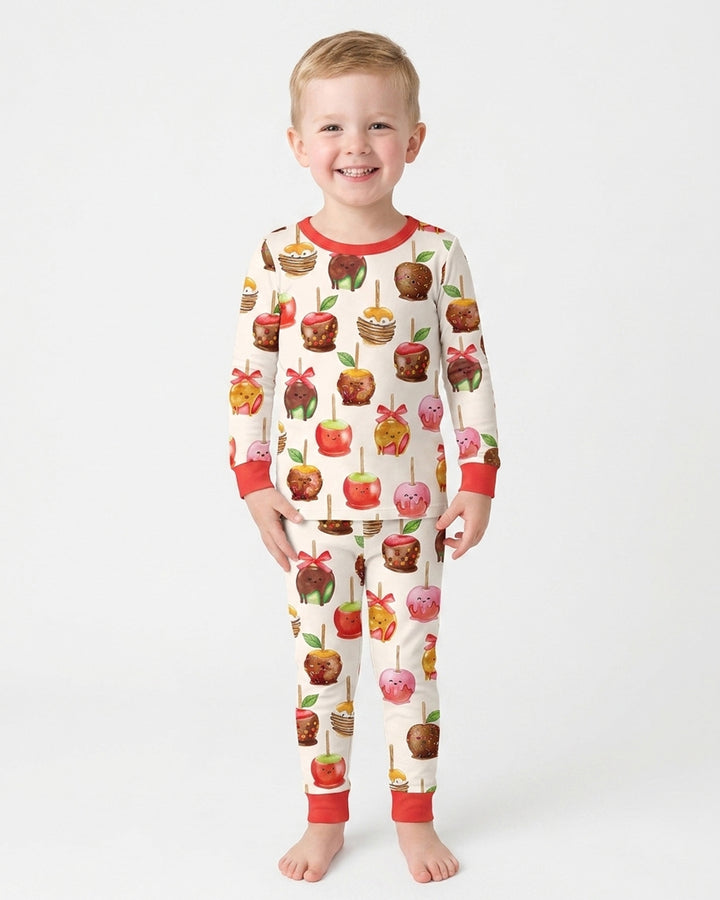 Conjunto de pijama de dos piezas de bambú con mangas largas, plantilla PERSONALIZADA
