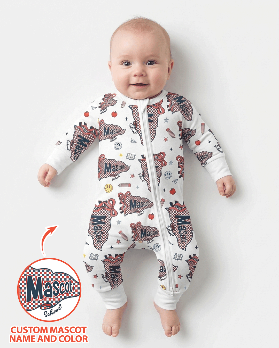 Custom Mascot School Name Bamboo Convertible Zippy