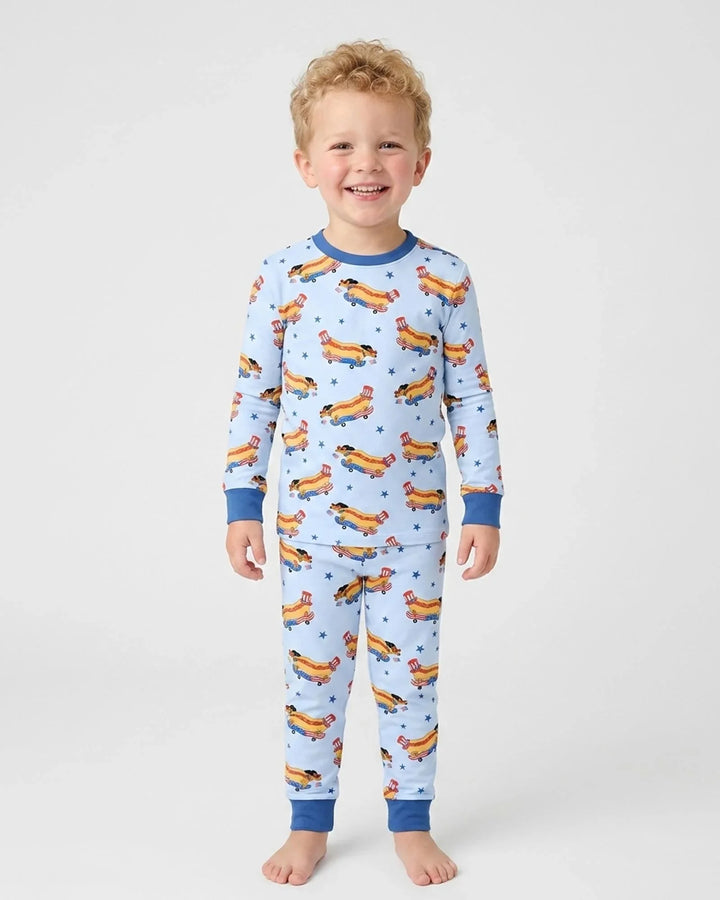 Conjunto de pijama de dos piezas de bambú de manga larga