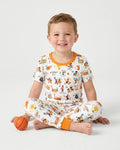 Basketball Alphabet Bamboo Two Piece Short Sleeve Pajama Set