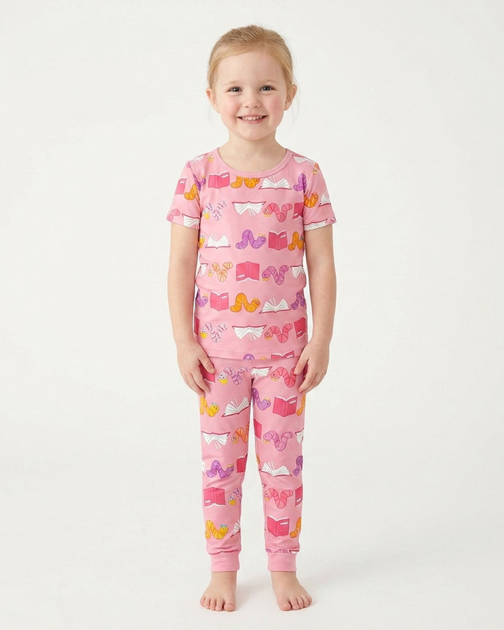 Zweiteiliges, kurzärmliges Pyjama-Set mit Marienkäfern