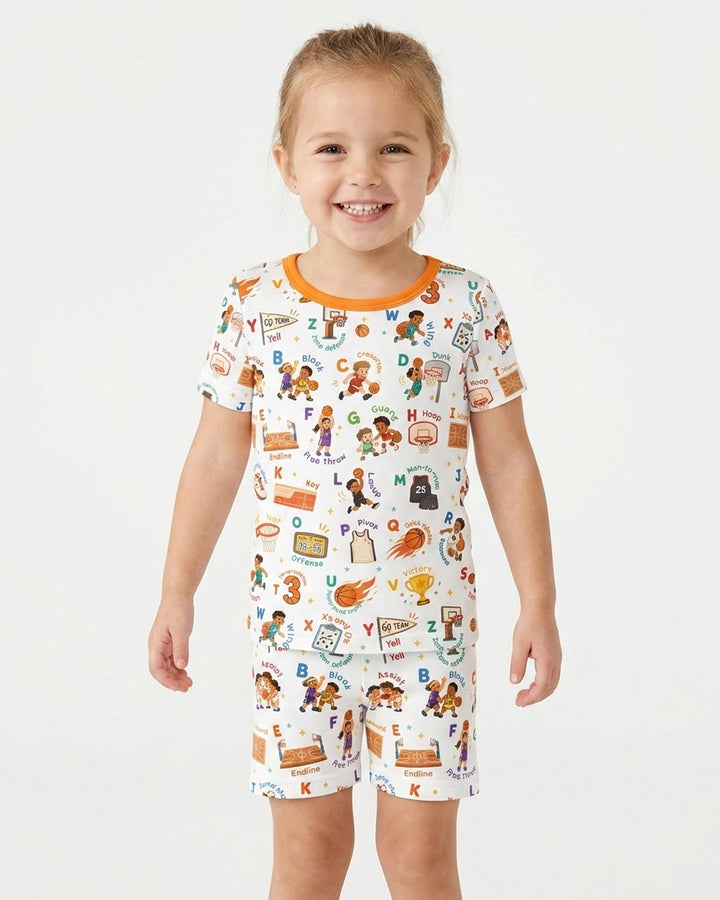 Schlafanzug-Set zweiteilig, kurze Ärmel, kurze Hose, Bambus