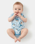 Gerippte Babykleidung mit individuellem Foto - Weich &amp; Skizzenhaft