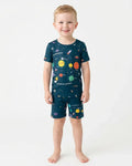 Solar System Explorers Bamboo Two Piece Short Sleeve Shorts Pajama Set