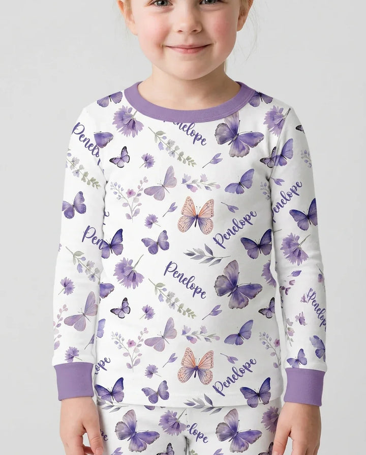 Zweiteiliges Langarm-Pyjama-Set mit Sommerfrüchten
