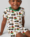 Gnome Happy Juneteenth Bamboo Two Piece Short Sleeve Shorts Pajama Set