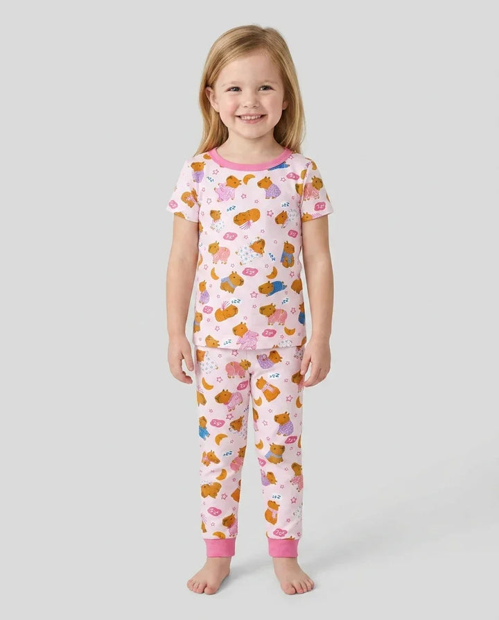 Capyjama Family Matching Bamboo Two Piece Short Sleeve Pajama Set