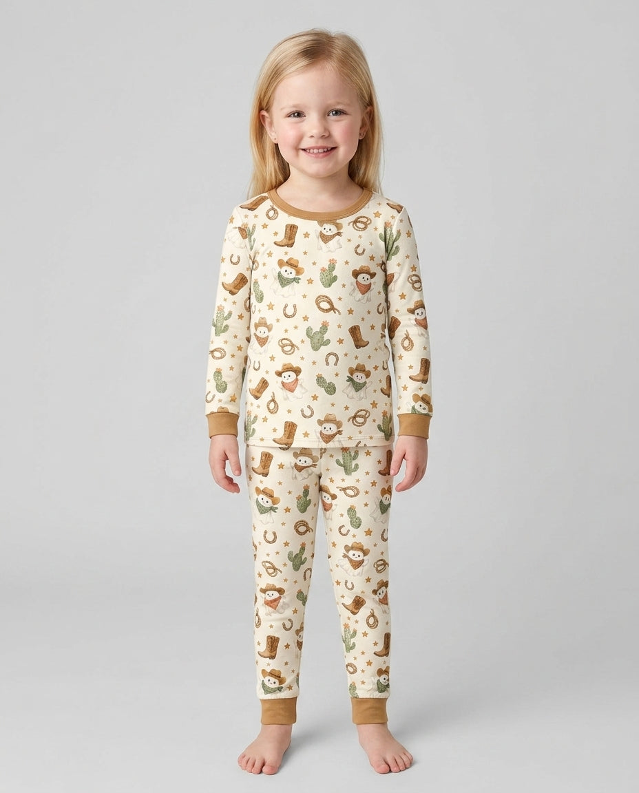 Conjunto de pijama de dos piezas de bambú con mangas largas, plantilla PERSONALIZADA