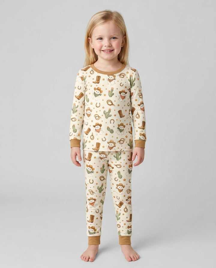 Conjunto de pijama de dos piezas de bambú con mangas largas, plantilla PERSONALIZADA