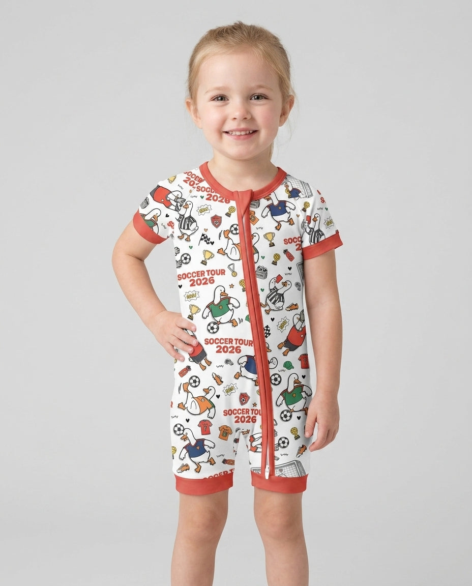 Funny Goose Soccer Tour 2026 Bamboo Shorty Zippy