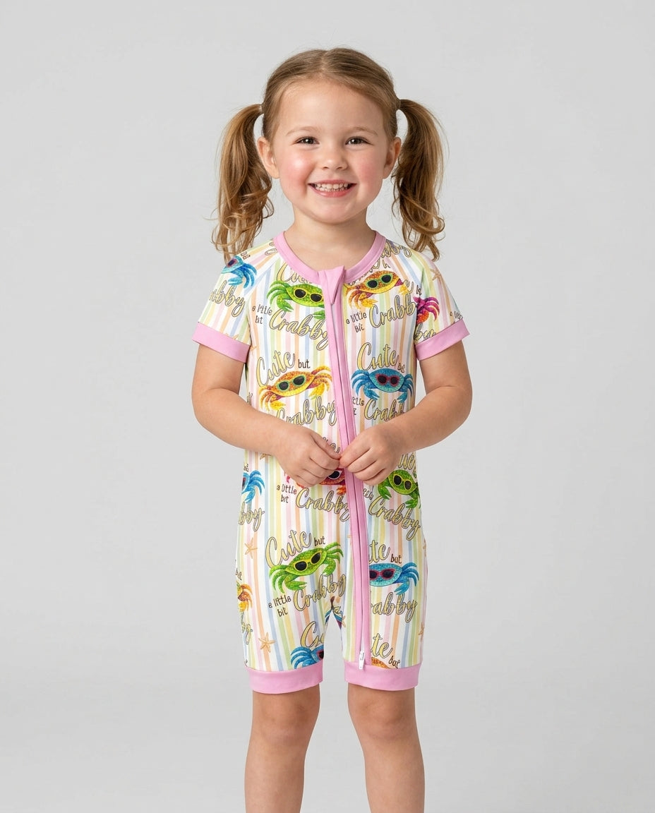 Cute But A Little Bit Crabby Bamboo Shorty Zippy