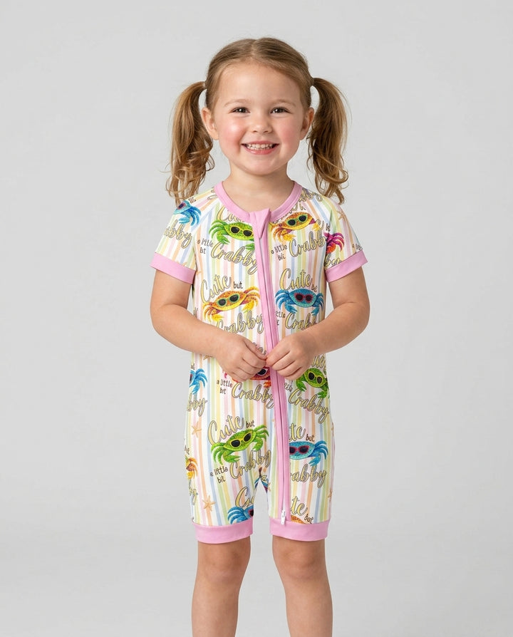 Cute But A Little Bit Crabby Bamboo Shorty Zippy
