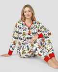 Plantilla de conjunto de pijama de mujer de bambú