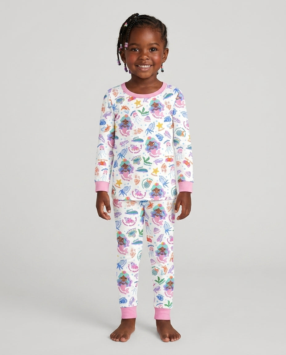 Conjunto de pijama de dos piezas de bambú con mangas largas, plantilla PERSONALIZADA