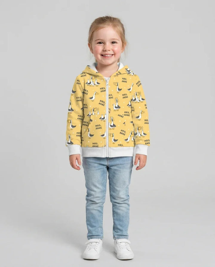 Custom Funny Seagulls Teacher Bamboo Zip Hoodie