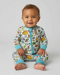Pijama de bambú convertible con cremallera a juego para la familia de campistas divertidos