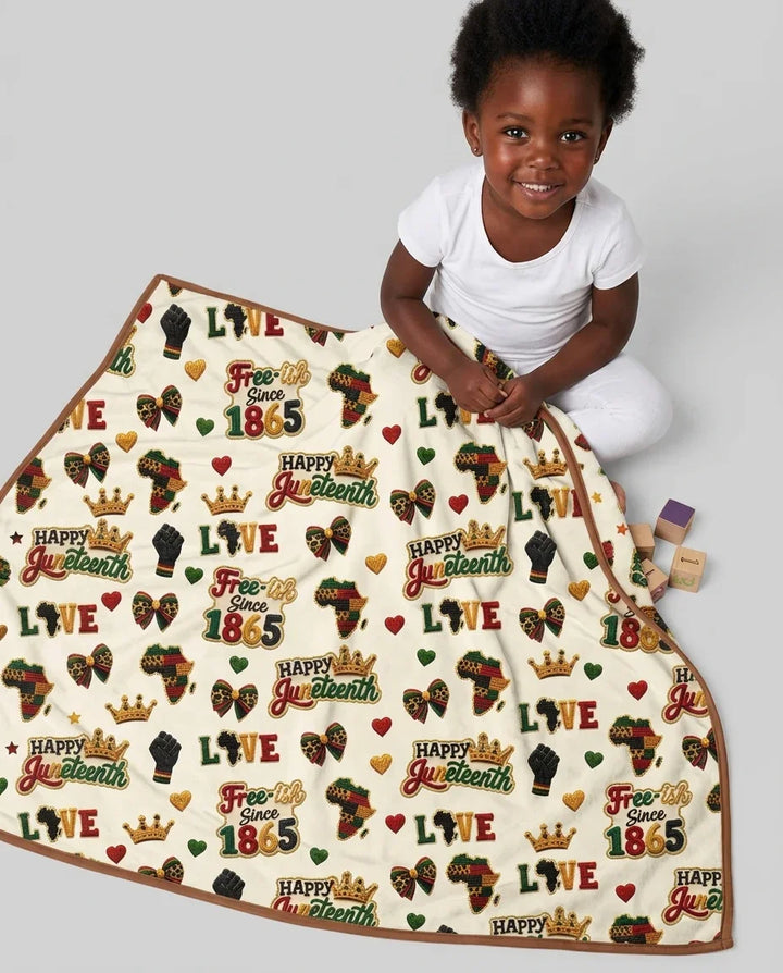 Juneteenth Free-ish Since 1865 Bamboo Blanket