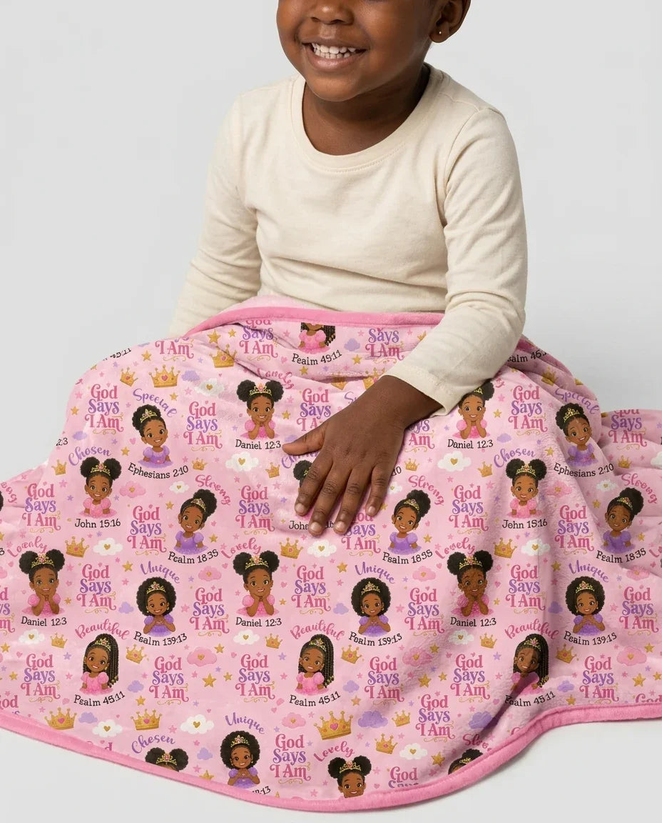Black Princess God Says I Am Bamboo Blanket