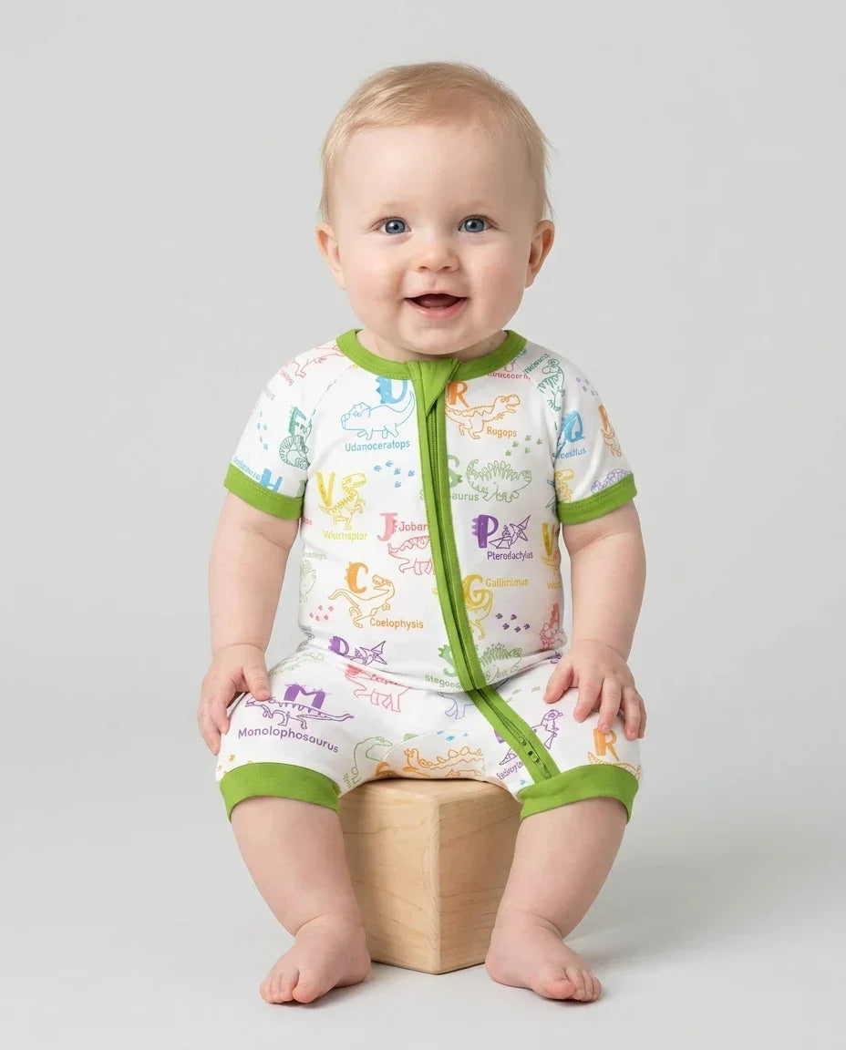 Dino Alfabeto ABC Bamboo Shorty Cremallera