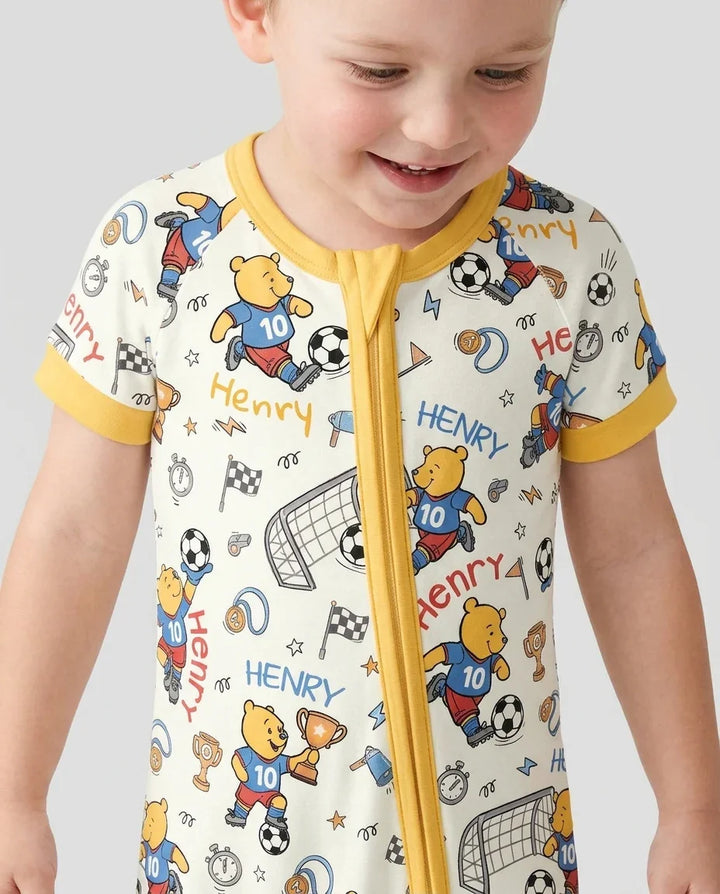 Plantilla PERSONALIZADA de Bambú Pijama Corto con Cremallera