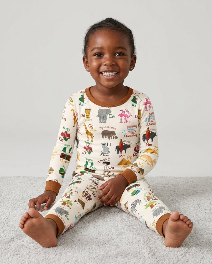 Conjunto de pijama de dos piezas de bambú con mangas largas, plantilla PERSONALIZADA