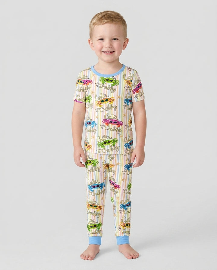 Zweiteiliges, kurzärmliges Pyjama-Set mit Marienkäfern
