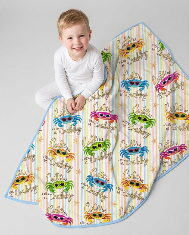 Cute But A Little Bit Crabby Bamboo Blanket