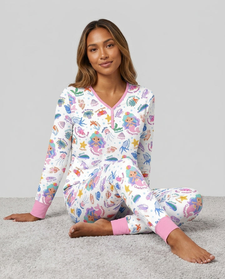 Plantilla Pijama de Bambú Personalizado para Mujer