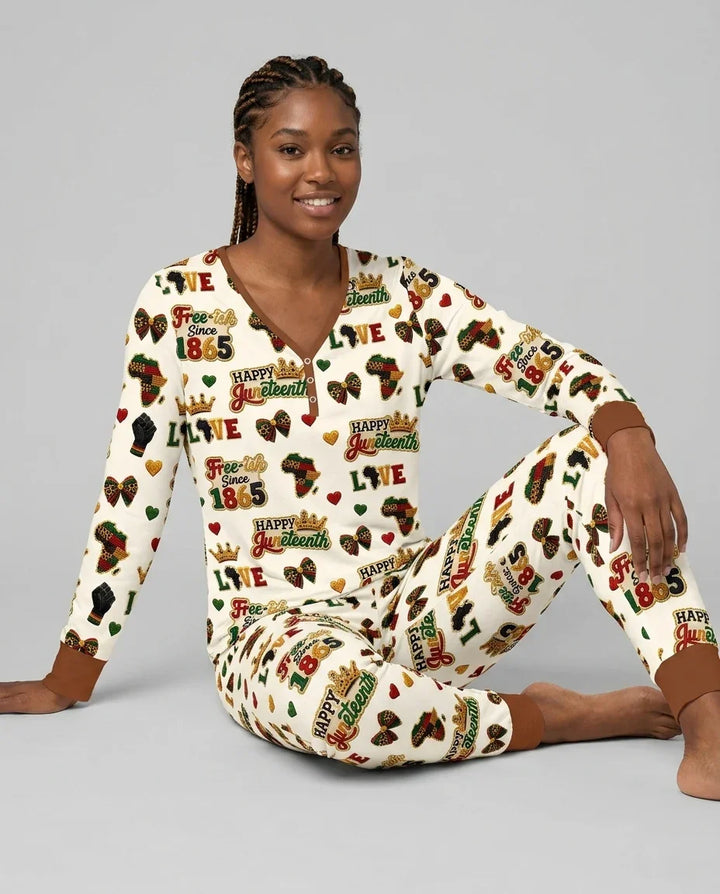 Juneteenth Free-ish Since 1865 Bamboo Women Pajama Set
