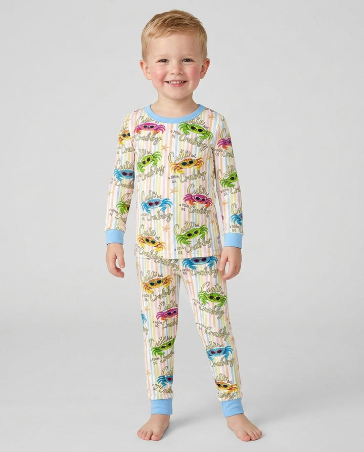 Conjunto de pijama de dos piezas de bambú con mangas largas, plantilla PERSONALIZADA