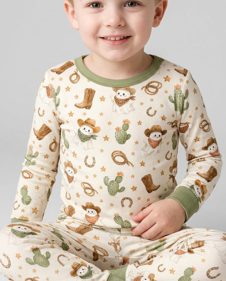 Conjunto de pijama de dos piezas de bambú con mangas largas, plantilla PERSONALIZADA