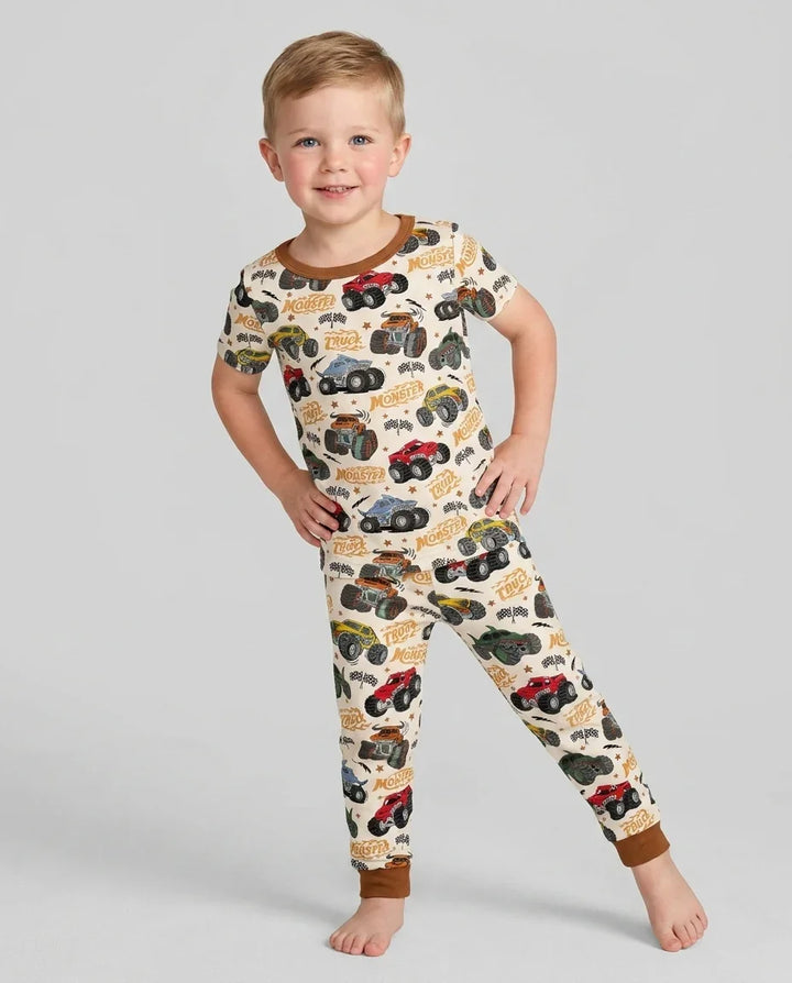 Zweiteiliges, kurzärmliges Pyjama-Set mit Marienkäfern