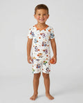 Cartoon Basketball Animals Bamboo Two Piece Short Sleeve Shorts Pajama Set
