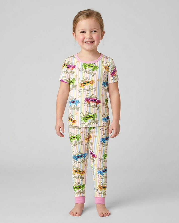 Zweiteiliges, kurzärmliges Pyjama-Set mit Marienkäfern