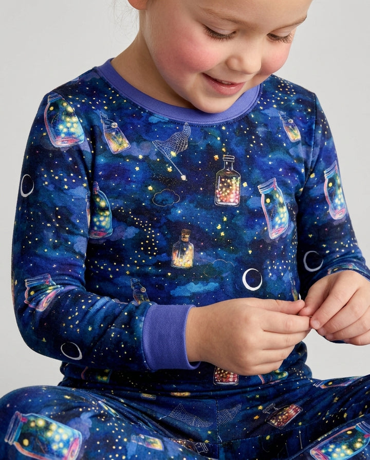 Conjunto de pijama de dos piezas de bambú con mangas largas, plantilla PERSONALIZADA