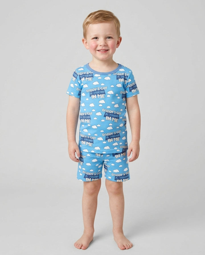 Conjunto de Pijama de Dos Piezas de Bambú con Mangas Cortas y Pantalones Cortos