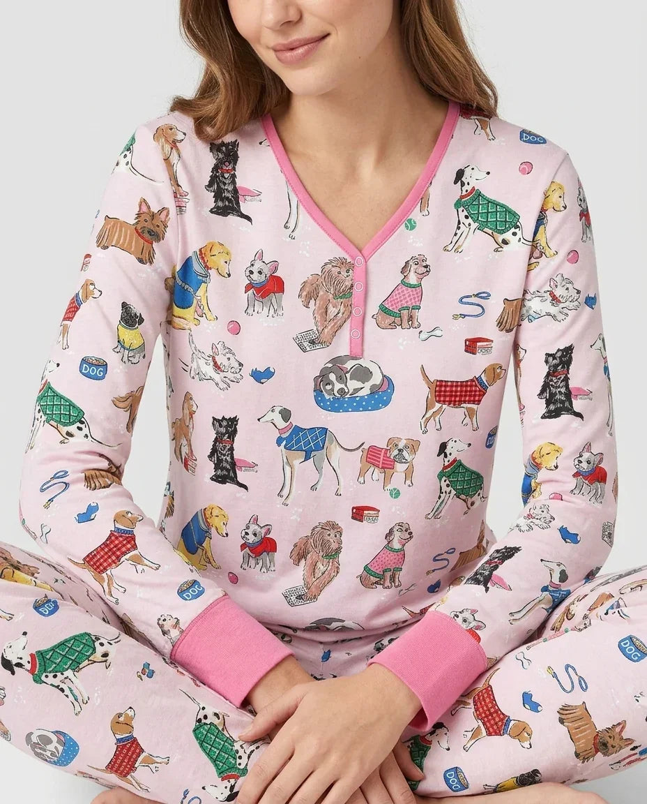 Best Bud Bark Family Matching Bamboo Women Pajama Set