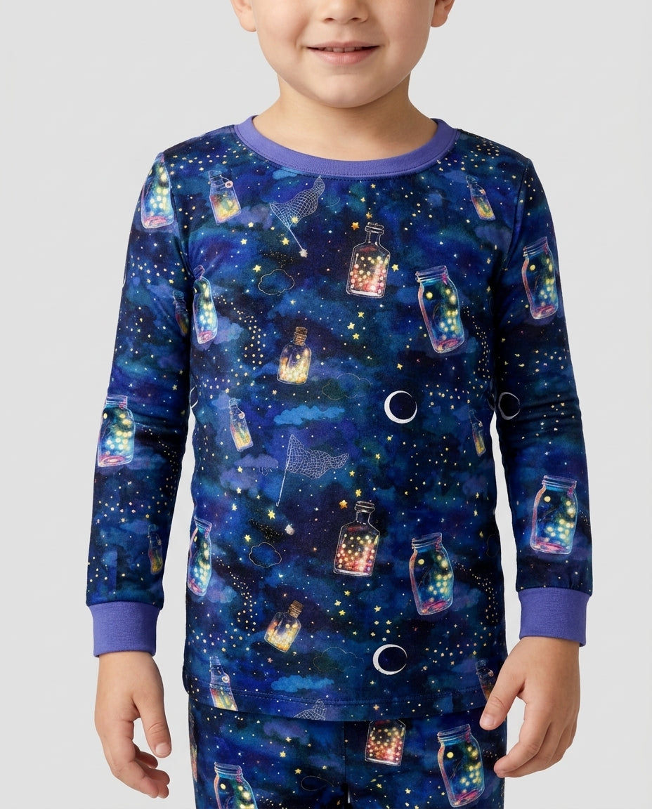 Conjunto de pijama de dos piezas de bambú con mangas largas, plantilla PERSONALIZADA