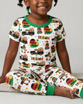 Gnome Happy Juneteenth Bamboo Two Piece Short Sleeve Pajama Set