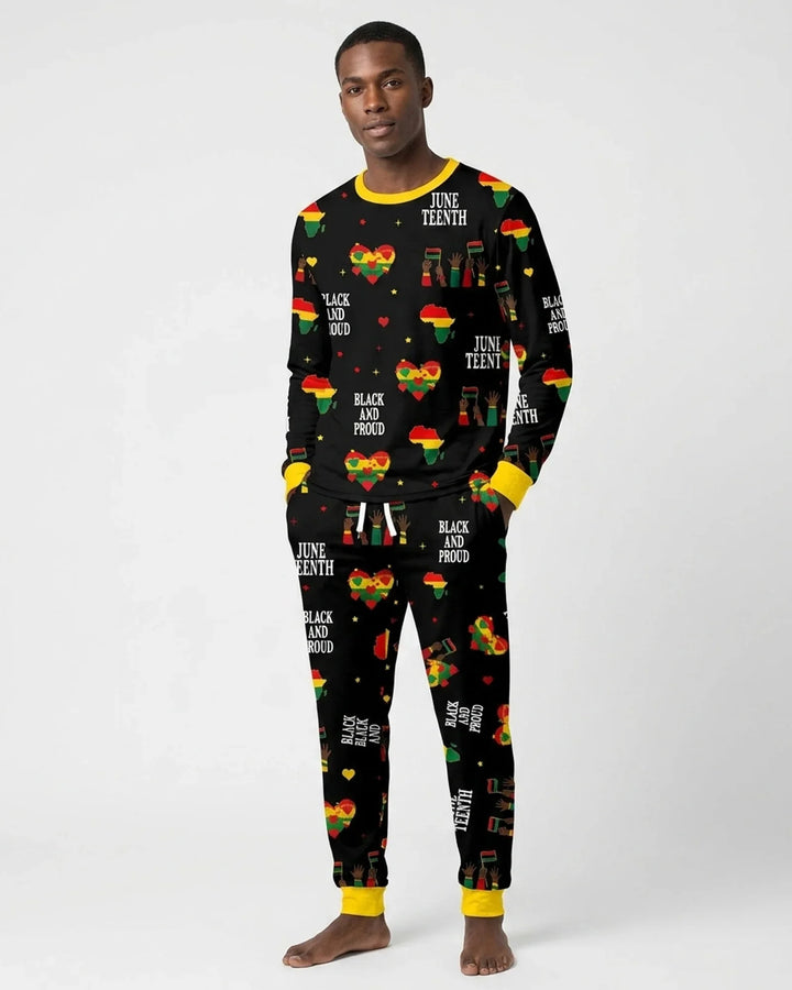 Juneteenth Black and Proud Bamboo Men's Pajama Set