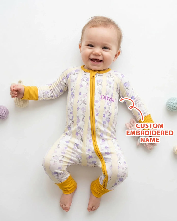 Custom Embroidered First Mother's Day Mommy And Me Bamboo Convertible Zippy