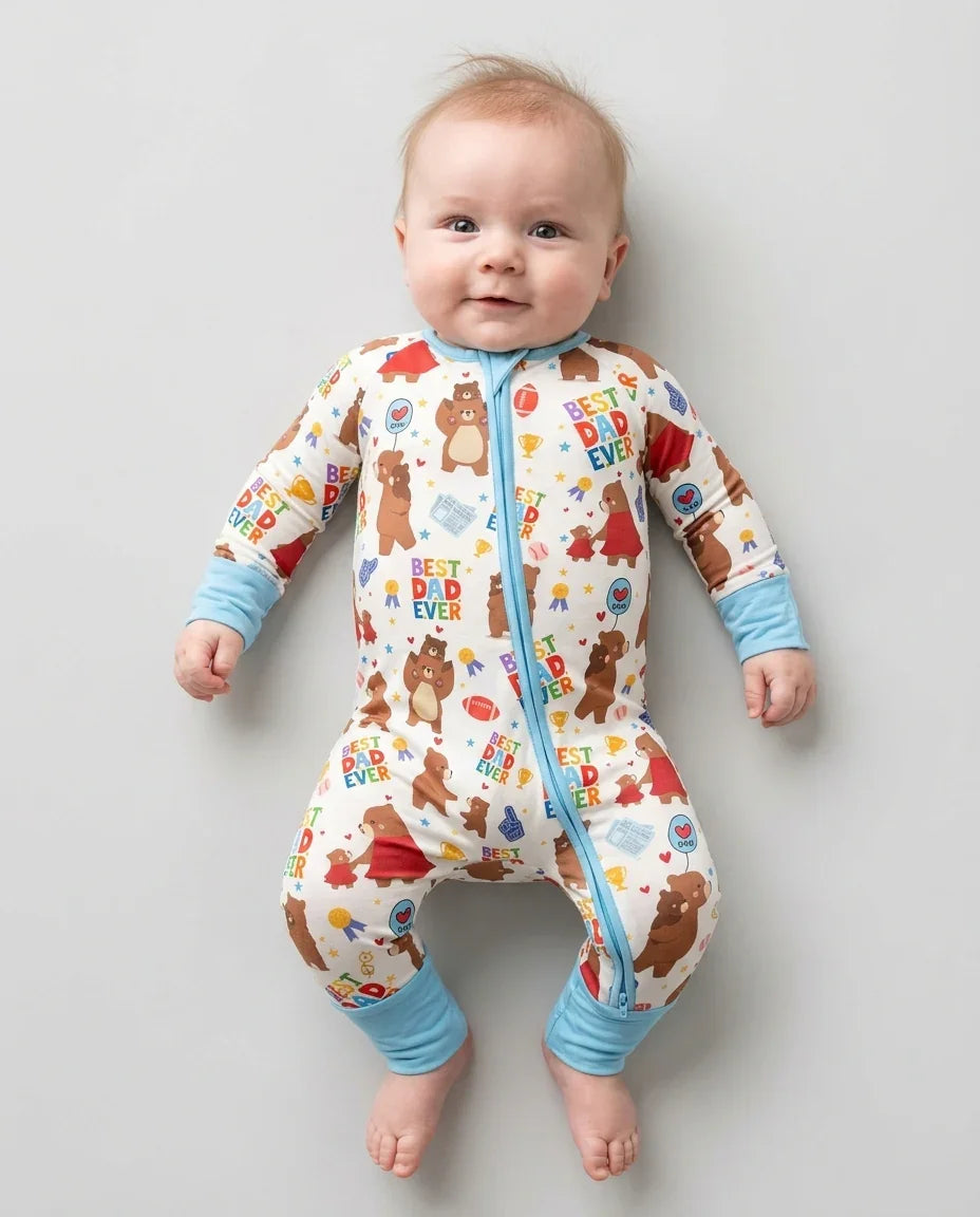 Best Daddy Bear Ever Family Matching Bamboo Convertible Zippy