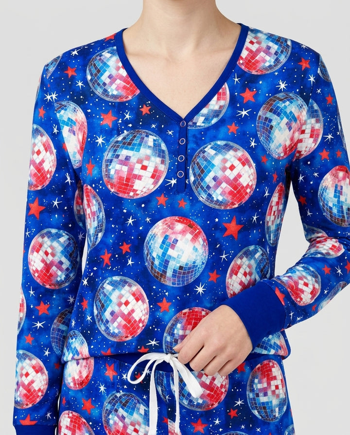 USA Disco Balls Bamboo Women Pajama Set