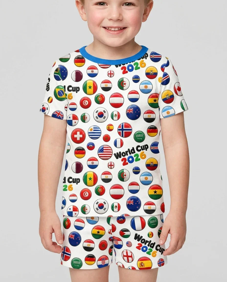 Conjunto de Pijama de Dos Piezas de Bambú con Mangas Cortas y Pantalones Cortos
