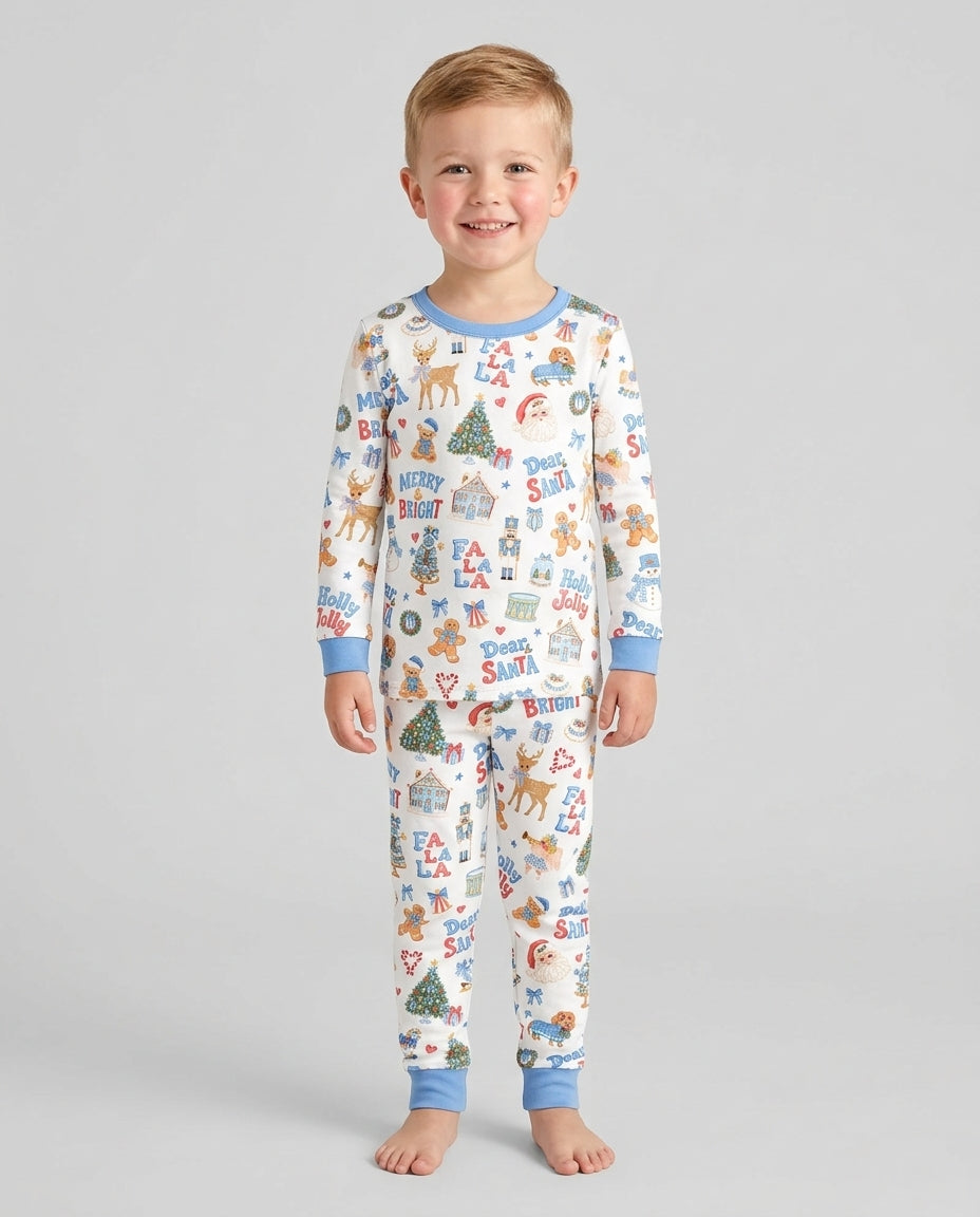 Falala Christmas Bamboo Two Piece Long Sleeve Pajama Set