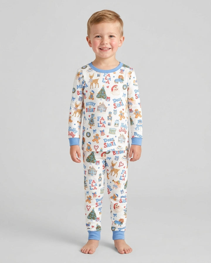 Falala Christmas Bamboo Two Piece Long Sleeve Pajama Set