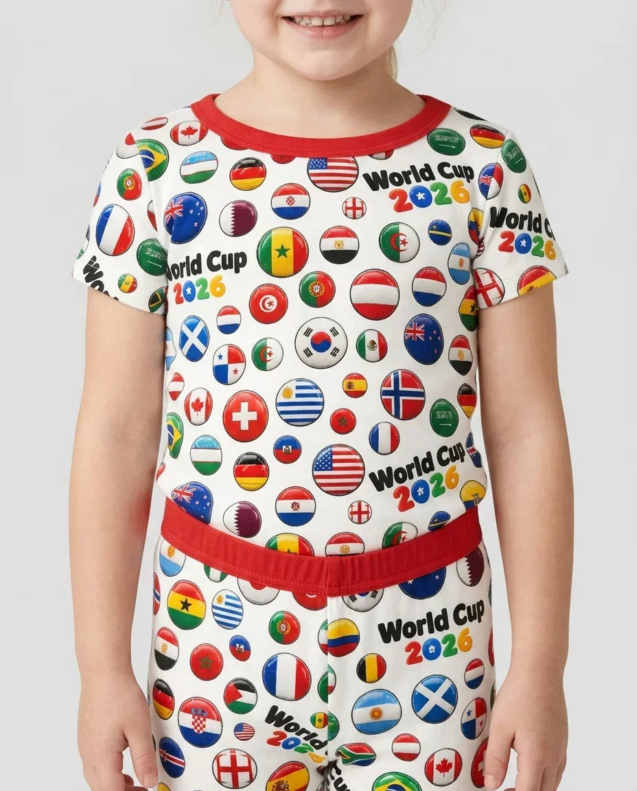 Conjunto de Pijama de Dos Piezas de Bambú con Mangas Cortas y Pantalones Cortos