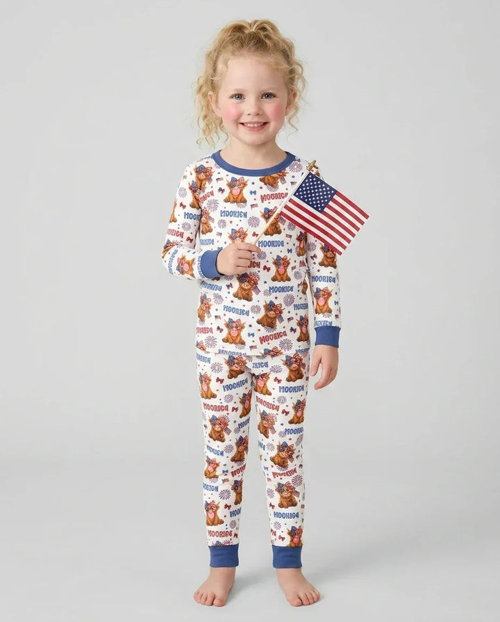 Conjunto de pijama de dos piezas de bambú de manga larga