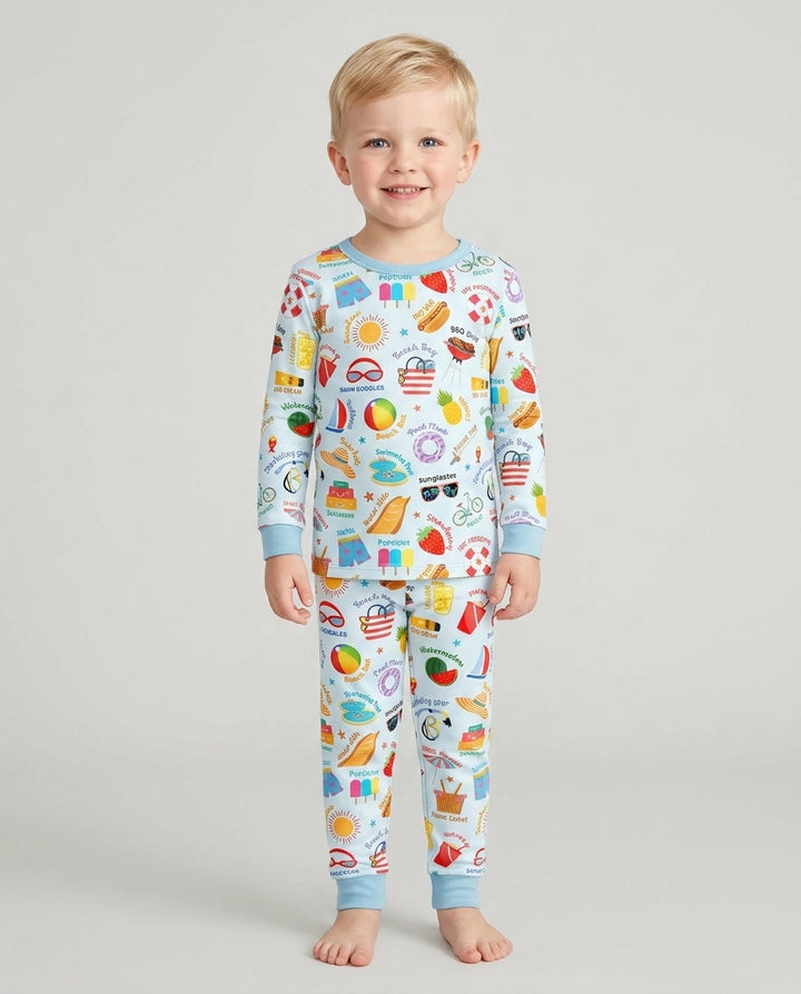 Love Summer Bamboo Two Piece Long Sleeve Pajama Set