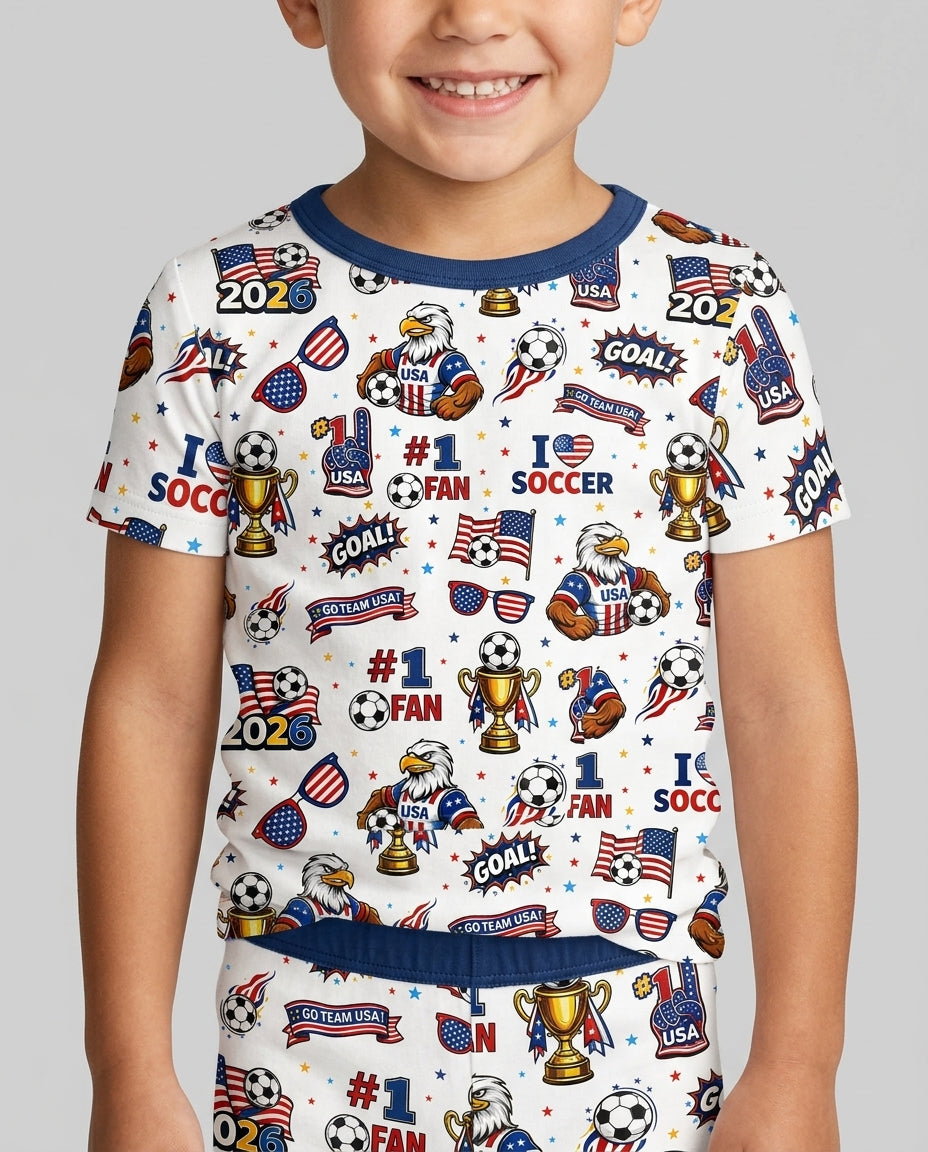 Conjunto de Pijama de Dos Piezas de Bambú con Mangas Cortas y Pantalones Cortos